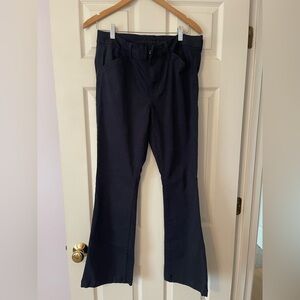 American Eagle Outfitters Black Stretch navy blue low rise kickboot khakis